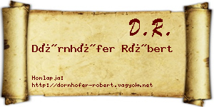 Dörnhöfer Róbert névjegykártya