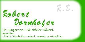 robert dornhofer business card